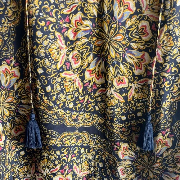 Johnny Was Jade Riley Silk Peasant Blouse S - Picture 9 of 16